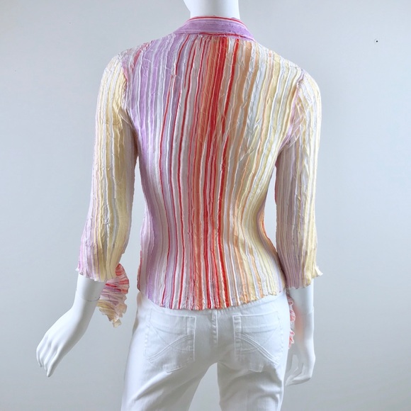 {Kisca by Komarov} Striped Multi-Color Blouse - Picture 5 of 7